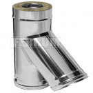 Сэндвич тройник 45° (НЕРЖ-430/0,8-НЕРЖ-430/0,5) d-120/200 (Ferrum HF) Сэндвич тройник 45° (НЕРЖ-430/0,8-НЕРЖ-430/0,5) d-120/200 (Ferrum HF)