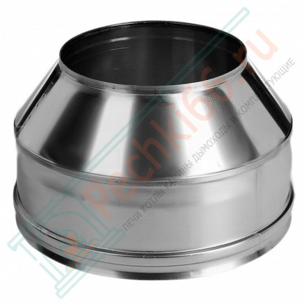 Конус на трубу с изол (НЕРЖ-321/0,5-НЕРЖ-439/0,5) d-120/200 (Дымок-Lux)