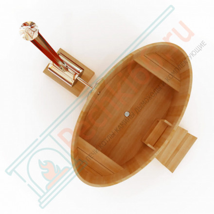 Японская баня Фурако овальная с внешней печкой 120х220х120 (НКЗ)