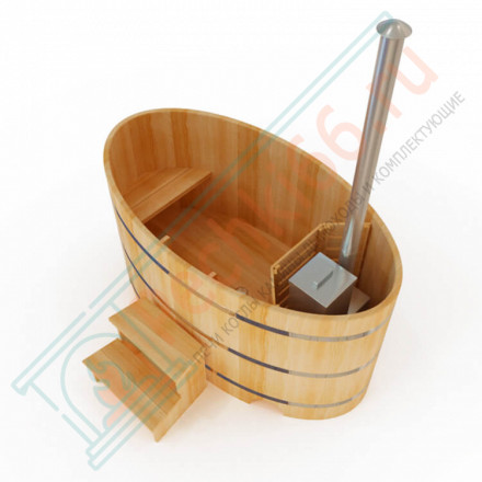 Японская баня Фурако овальная с внутренней печкой 120х160х120 (НКЗ)