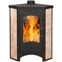 Печь-камин Бавария Угловая, с плитой (ЭкоКамин) до 195 м3