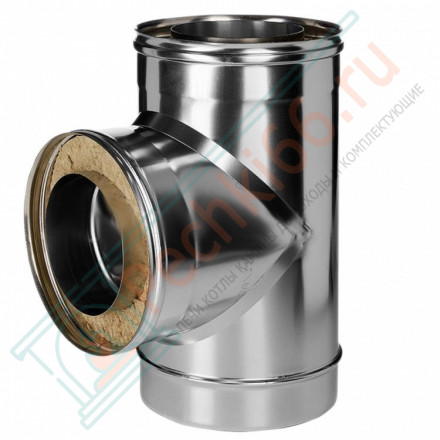 Тройник 90° с изол (НЕРЖ-321/0,8-НЕРЖ-439/0,5) d-115/200 (Дымок-Lux)