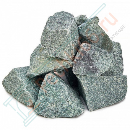 Камень для бани Жадеит колотый средний, м/р Хакасия (коробка), 10 кг (Хакасинтерсервис)