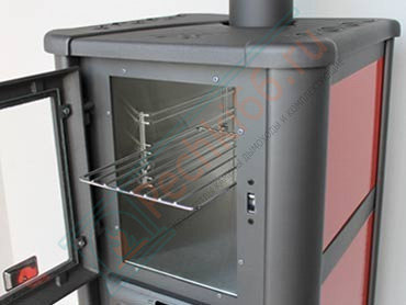 Печь-камин Lederata Plus оранжевая (Tim Sistem) до 180 м3