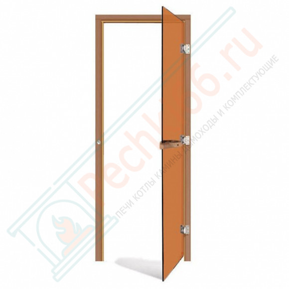 Дверь стеклянная для сауны и бани, бронза, коробка кедр 1900х700 (Sawo) 730-3SGD в Иркутске