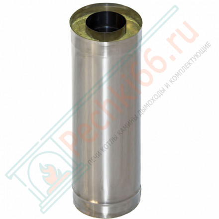 Сэндвич труба для дымохода L=1.0 м (НЕРЖ-439/1,0-ОЦИНК/0,5) d-200/280 (УМК)