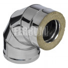 Сэндвич колено 90° (НЕРЖ-430/0,8-НЕРЖ-430/0,5) d-115/200 (Ferrum HF)