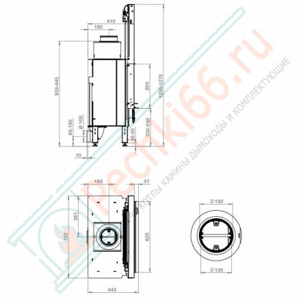 Каминная топка Q-23FL (Nordpies)