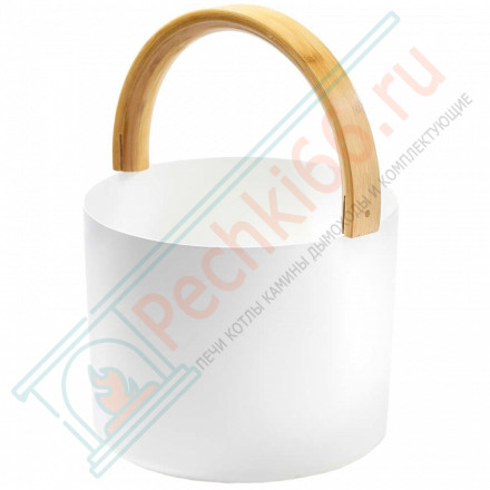 Ведро алюминиевое с бамбуковой ручкой Kiulu 2, белое (Kolo)