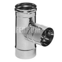 Тройник 90° (НЕРЖ-430/0,8) d-120 (Ferrum HF) Тройник 90° (НЕРЖ-430/0,8) d-120 (Ferrum HF)