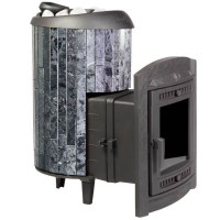 Печь для бани Атмосфера L+, усиленная каменка, ламели "Пироксенит" (ProMetall)