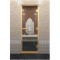 Стеклянная дверь DoorWood «Хамам Прозрачная» в золотом профиле 2000х700 (по коробке)
