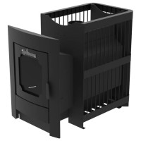 Печь для бани Сетка 14С, дверца со стеклом (Протопи) до 14 м3