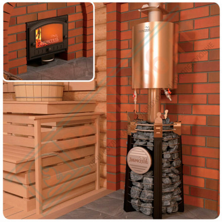 Банная печь Екатерина СТОУН со стеклом (Добросталь)