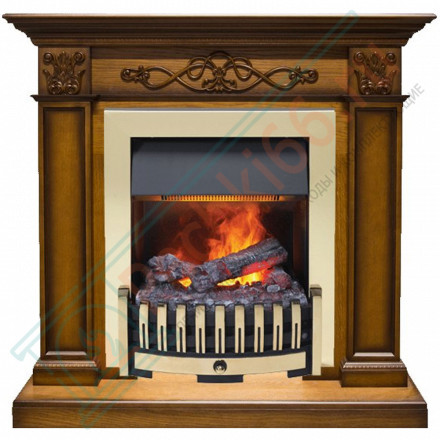 Электрический каминокомплект Verona - Дуб антик с очагом Danville Brass FB2 (Dimplex)