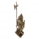 Набор каминный D98051AGK Рыцарь большой (4 предмета, 110 см, античное золото/черный), на подставке в Иркутске