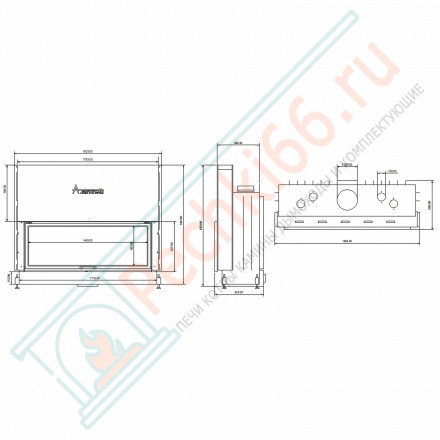 Каминная топка Flat 150/50 (A.caminetti)