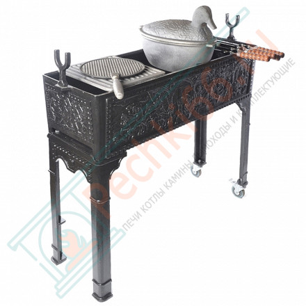 Мангал чугунный Комплект-Нормандия-2 (Литтех)