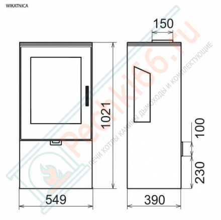 Печь-камин Wikantica (Thorma) до 190 м3