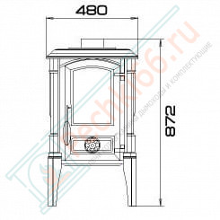 Чугунная печь-камин Zeus (Ferlux) до 200 м3