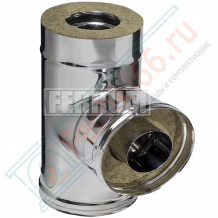 Сэндвич тройник 90° (НЕРЖ-430/0,5-НЕРЖ-430/0,5) d-130/200 (Ferrum GS)