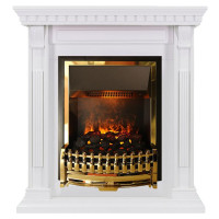 Каминокомплект Orlean - Белый дуб с очагом Atherton