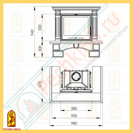 Облицовка Муза 600, бежевый (Мета)