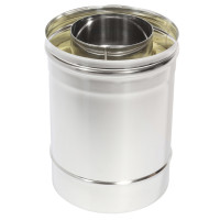 Сэндвич труба Термо ТТ-Р 250 с хомутом  (316-0.8/304-0.5) d-120/220 (ТиС Промо)