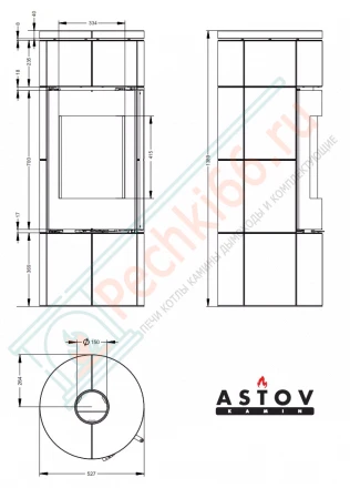 Печь-камин R1.0 L K MAX (Астов)
