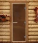 Дверь для бани и сауны Престиж лайт бронза матовая, 1900х700 по коробке (DoorWood) в Иркутске
