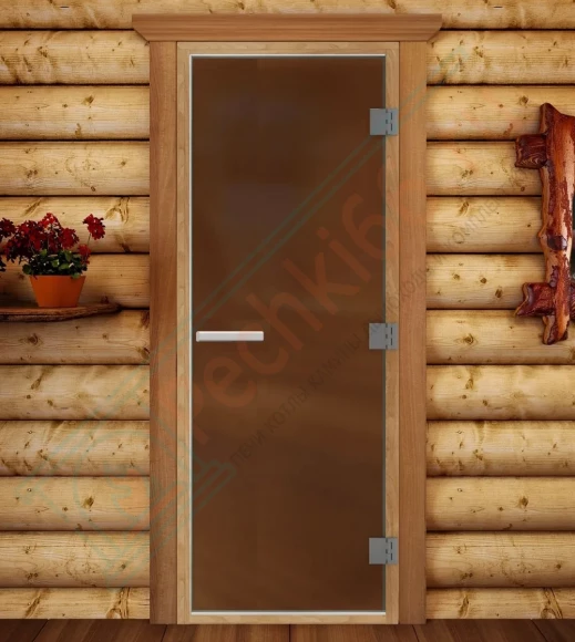 Дверь для бани и сауны Престиж лайт бронза матовая, 1900х700 по коробке (DoorWood) в Иркутске