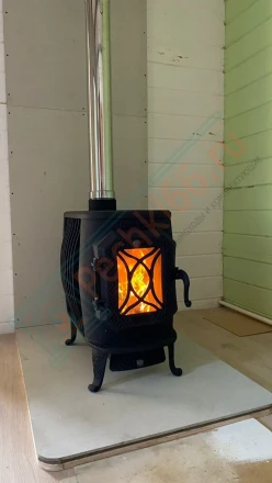 Чугунная отопительная печь Теплодар "Verona" под ключ (монтаж 02.2024)