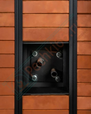 Печь для бани из нержавеющей стали № 06МКН-24 в готовой кирпичной облицовке (Тройка) до 24 м3