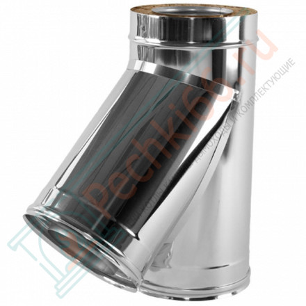 Тройник 45° V50R с изол (AISI-321/0,8-AISI-304/0,5) d-180/280 (Вулкан-Cerablanket)