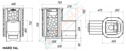 Печь для бани Hard 16L Саванна (Сталь-Мастер)