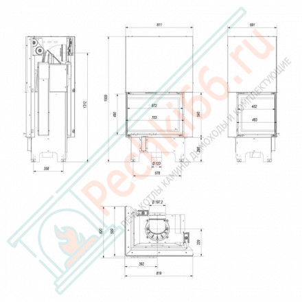 Стальная топка VNL/700/480 (Kratki)