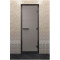Дверь для хамама в черном профиле, сатин 2000x700 мм (DoorWood)