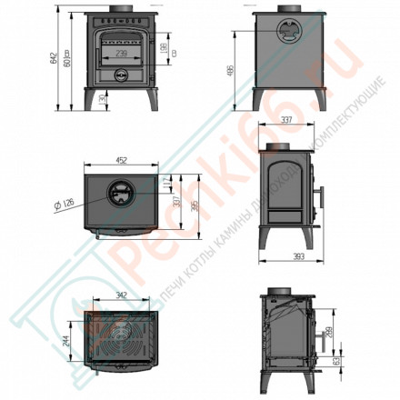 Печь-камин Dingo (FireBird) 5 кВт