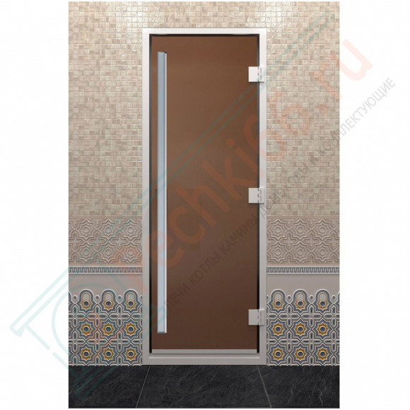 Стеклянная дверь DoorWood «Хамам Престиж Бронза матовая» 2000х900 мм в Иркутске