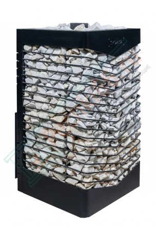 Газовая банная печь из нержавеющей стали № 06-ГТ 80 с сеткой для камней (Тройка) до 80 м3