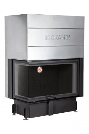 Топка Дельта 1000 LB два стекла левая черный шамот (Экокамин)