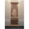 Стеклянная дверь для хамама в золотом профиле, бронза 200х70 (по коробке) (DoorWood)